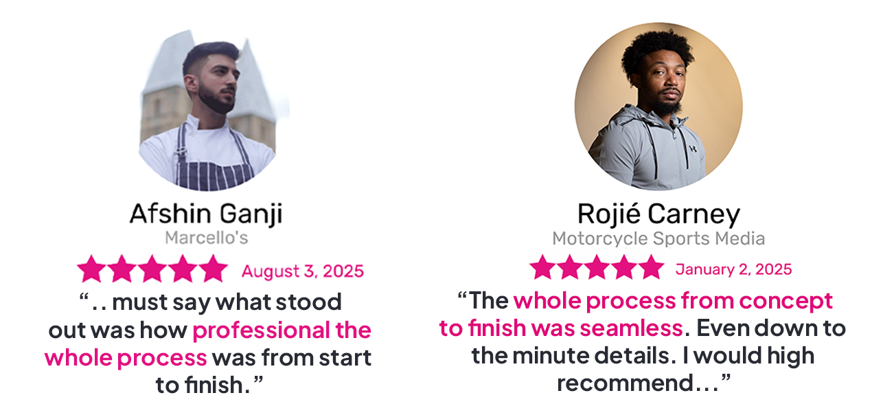 Client testimonials about the design process