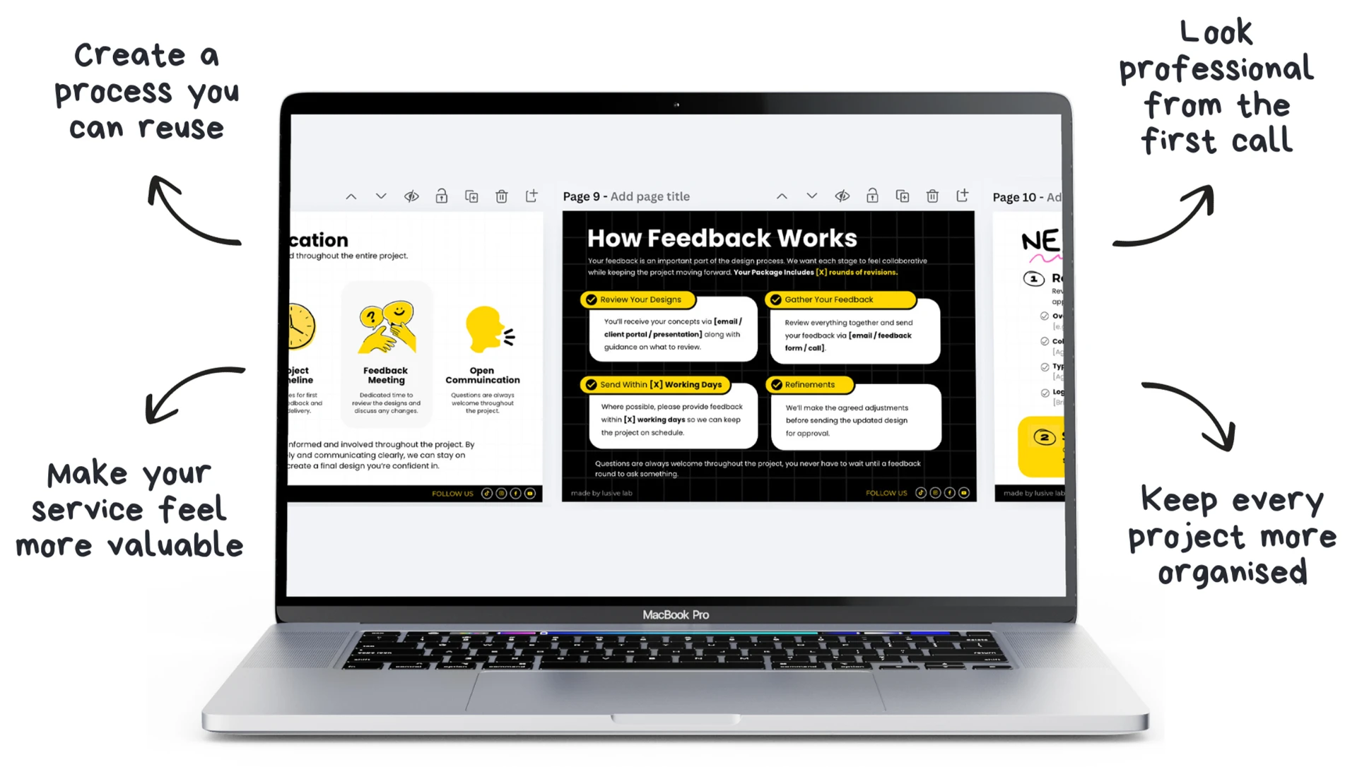Canva templates for the Client Project Pack